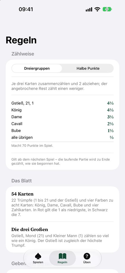 Bildschirmfoto aus Cego